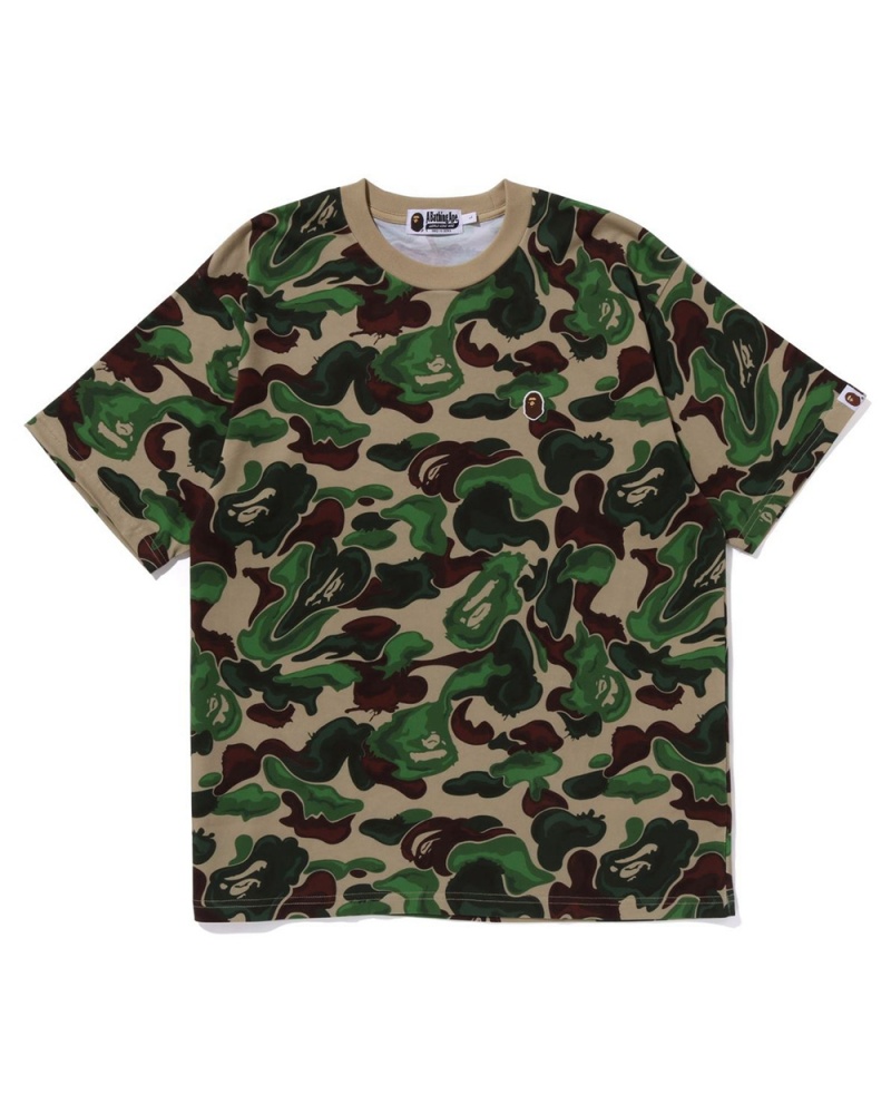 T Shirts Bape Art Ape Head One Point Vert Homme | BFT-23673742